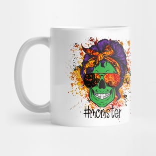 Mom of Mom of Monsters, Halloween Mom Life Skull Mug